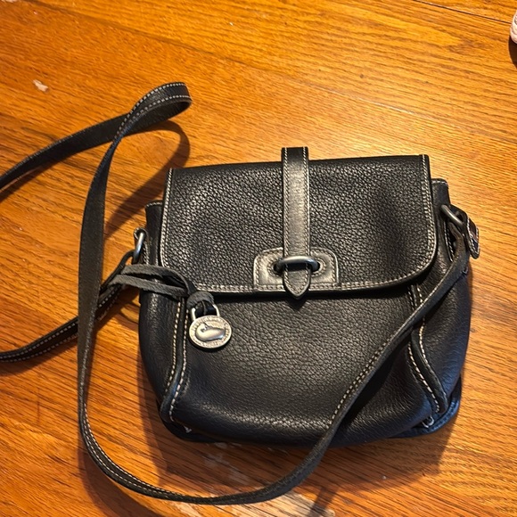 Dooney & Bourke vintage 90s black leather crossbody purse - Picture 1 of 7
